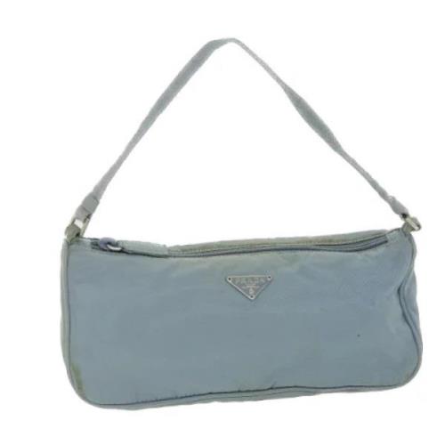 Pre-owned Nylon pouches Prada Vintage , Blue , Dames