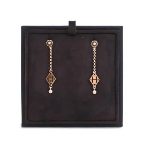 Pre-owned Rose Gold earrings Hermès Vintage , Pink , Dames