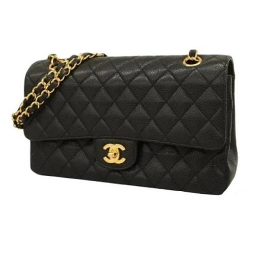 Pre-owned Leather chanel-bags Chanel Vintage , Black , Dames