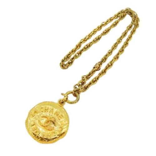 Pre-owned Metal chanel-jewelry Chanel Vintage , Yellow , Dames