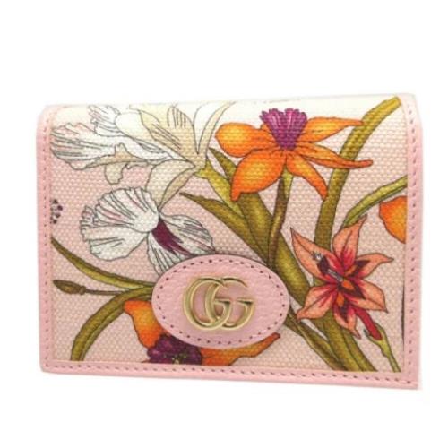 Pre-owned Leather wallets Gucci Vintage , Pink , Dames