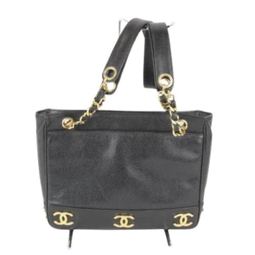 Pre-owned Leather chanel-bags Chanel Vintage , Black , Dames