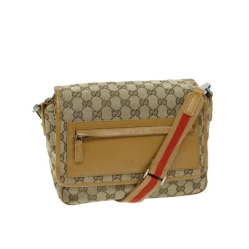 Pre-owned Canvas gucci-bags Gucci Vintage , Beige , Dames