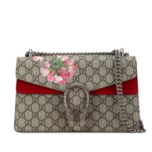 Pre-owned Suede gucci-bags Gucci Vintage , Beige , Dames