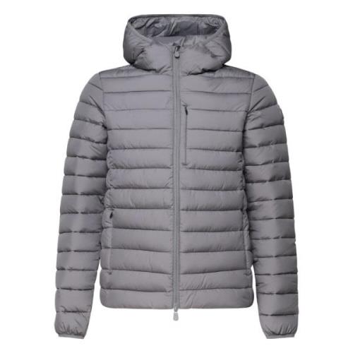 Gewatteerde Hoodiejas Midden Grijs Save The Duck , Gray , Heren