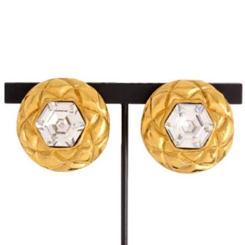 Pre-owned Fabric chanel-jewelry Chanel Vintage , Yellow , Dames