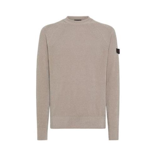 Zachte Gebreide Crewneck Sweater met Trilogy Logo Peuterey , Beige , H...