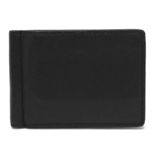 Pre-owned Leather wallets Louis Vuitton Vintage , Black , Unisex