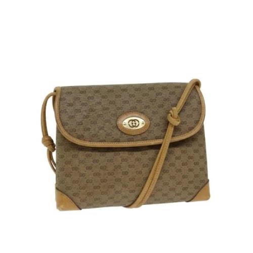 Pre-owned Canvas gucci-bags Gucci Vintage , Beige , Dames