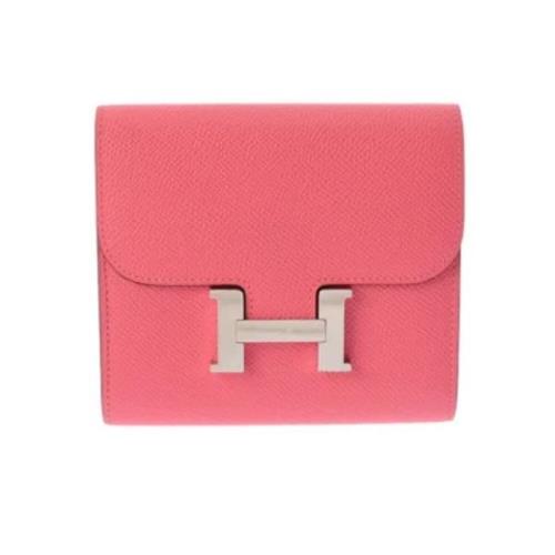 Pre-owned Leather wallets Hermès Vintage , Pink , Unisex