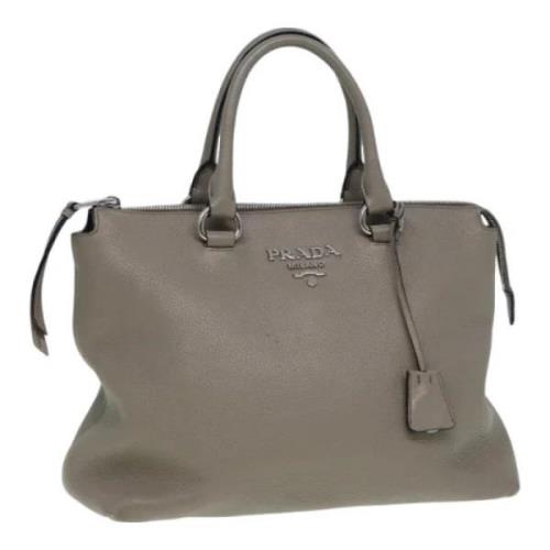 Pre-owned Leather prada-bags Prada Vintage , Gray , Dames