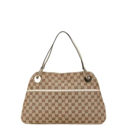 Pre-owned Leather gucci-bags Gucci Vintage , Beige , Dames