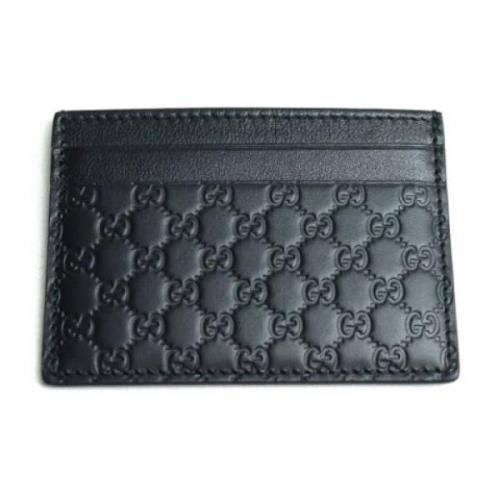 Pre-owned Leather wallets Gucci Vintage , Black , Dames