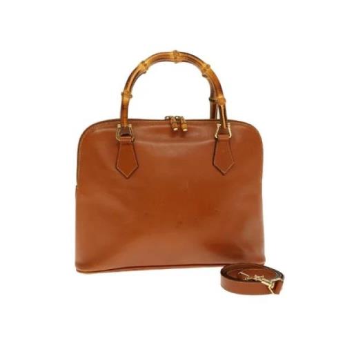 Pre-owned Leather gucci-bags Gucci Vintage , Brown , Dames