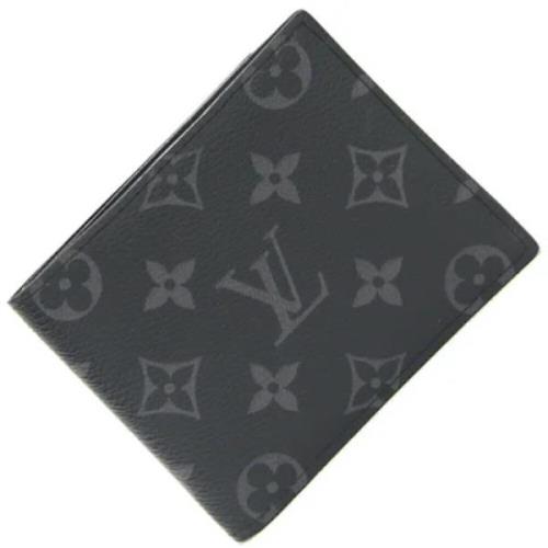 Pre-owned Fabric wallets Louis Vuitton Vintage , Black , Heren