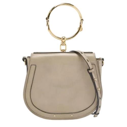 Pre-owned Leather shoulder-bags Chloé Pre-owned , Gray , Dames