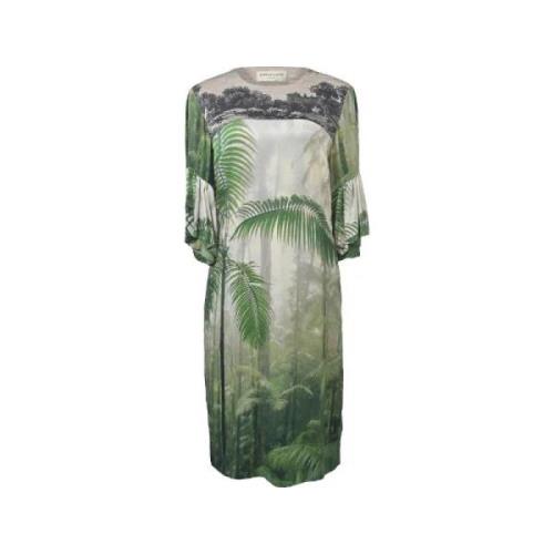 Pre-owned Silk dresses Dries van Noten Pre-owned , Green , Dames