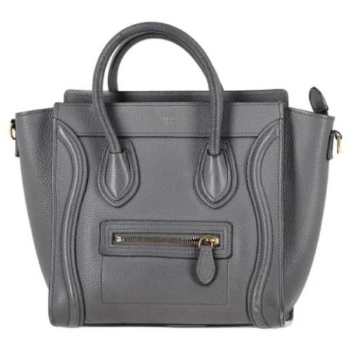 Pre-owned Leather handbags Celine Vintage , Gray , Dames