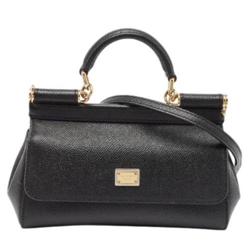 Pre-owned Leather handbags Dolce & Gabbana Pre-owned , Black , Dames