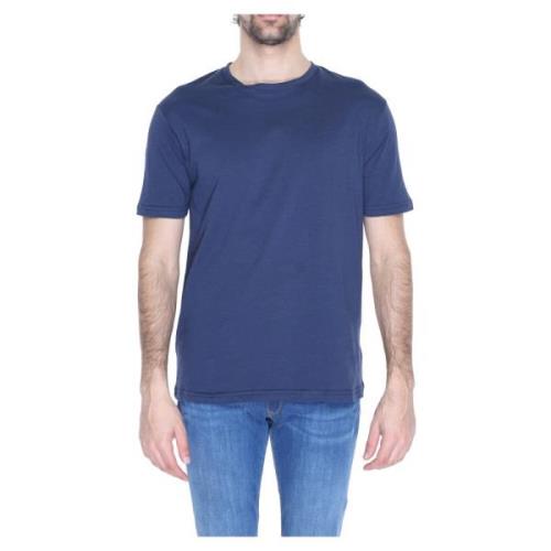 Blauw Katoenen T-shirt Ronde Hals Gianni Lupo , Blue , Heren