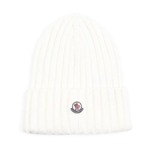 Witte Wollen Hoed Dames Accessoires Moncler , White , Dames