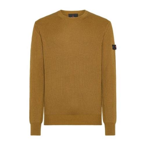 Ochre Crewneck Sweater Peuterey , Yellow , Heren