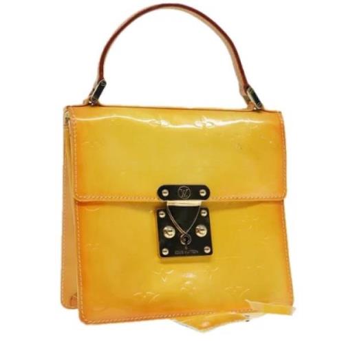 Pre-owned Leather handbags Louis Vuitton Vintage , Yellow , Dames