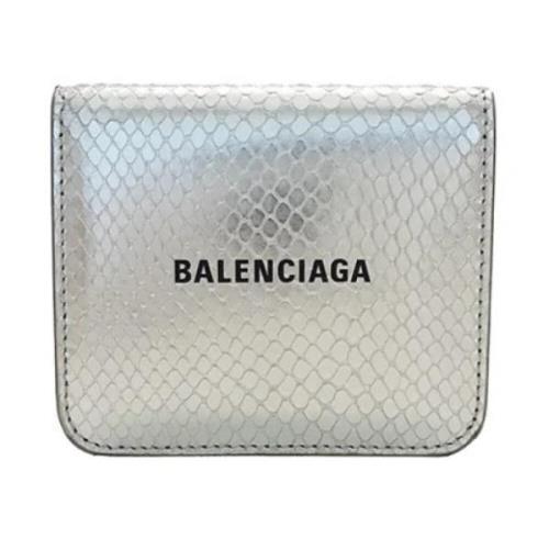 Pre-owned Leather wallets Balenciaga Vintage , Gray , Unisex