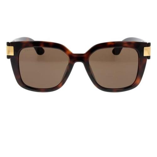 Stijlvolle zonnebril voor modieuze looks Gucci , Brown , Dames