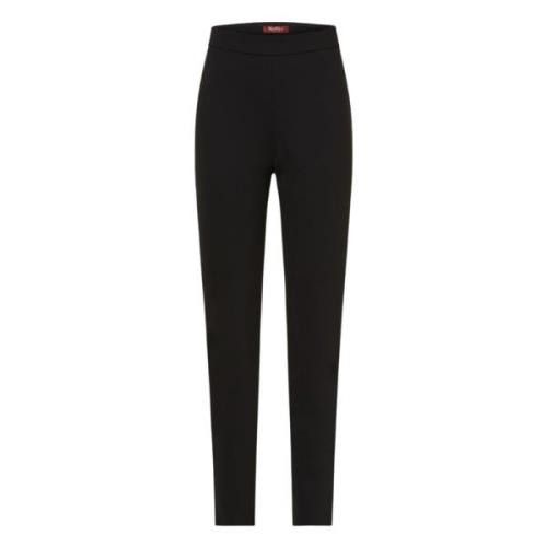 Zwarte Jersey Broek Max Mara , Black , Dames