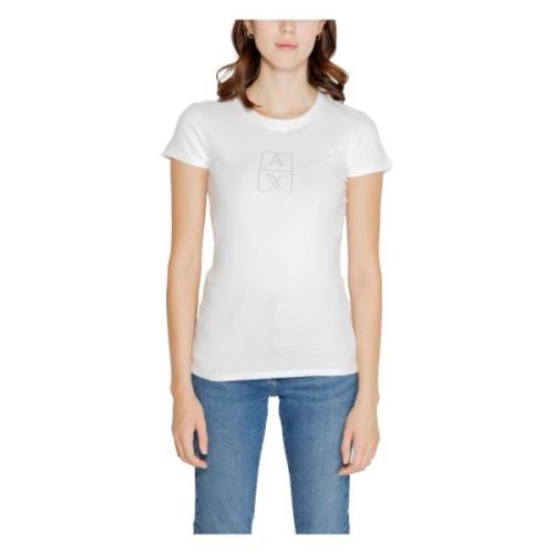 Wit Bedrukte Tanktop Vrouwen Armani Exchange , White , Dames