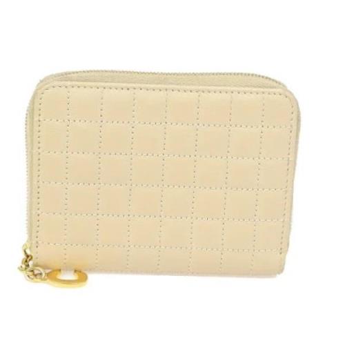 Pre-owned Leather wallets Celine Vintage , Beige , Dames