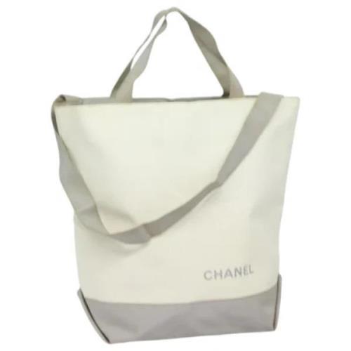 Pre-owned Leather totes Chanel Vintage , White , Dames