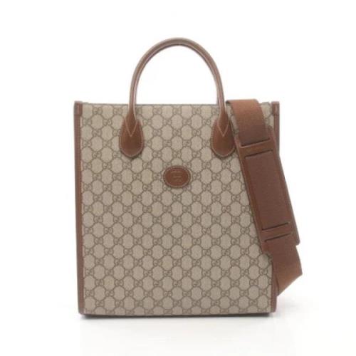 Pre-owned Leather gucci-bags Gucci Vintage , Beige , Dames