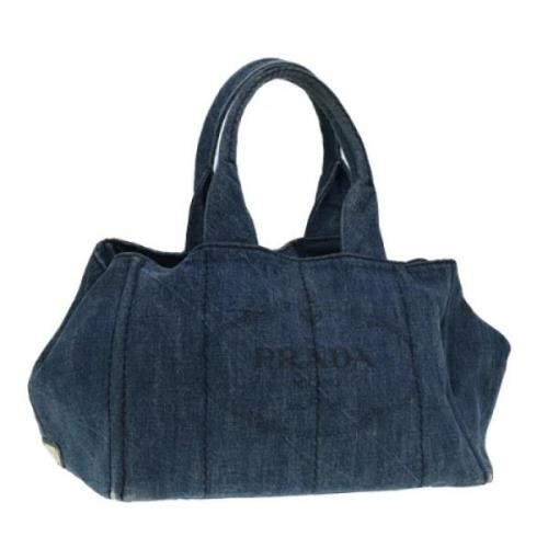 Pre-owned Canvas handbags Prada Vintage , Blue , Dames