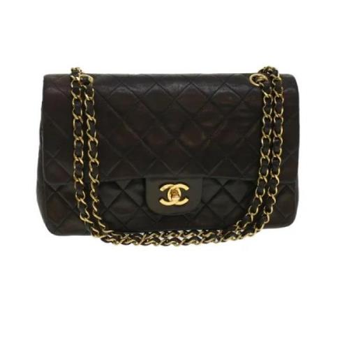 Pre-owned Leather chanel-bags Chanel Vintage , Black , Dames