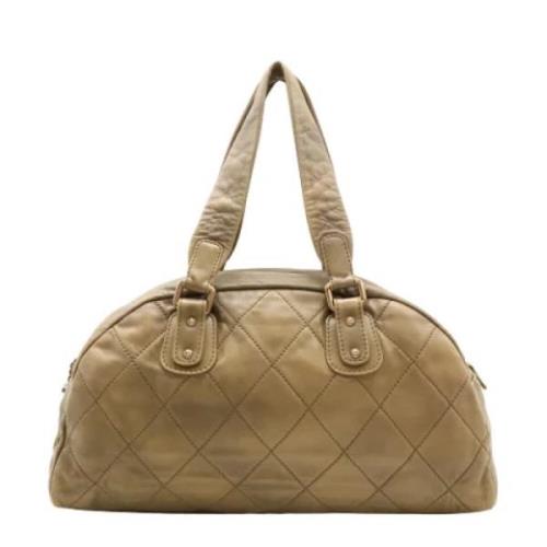 Pre-owned Leather totes Chanel Vintage , Brown , Dames