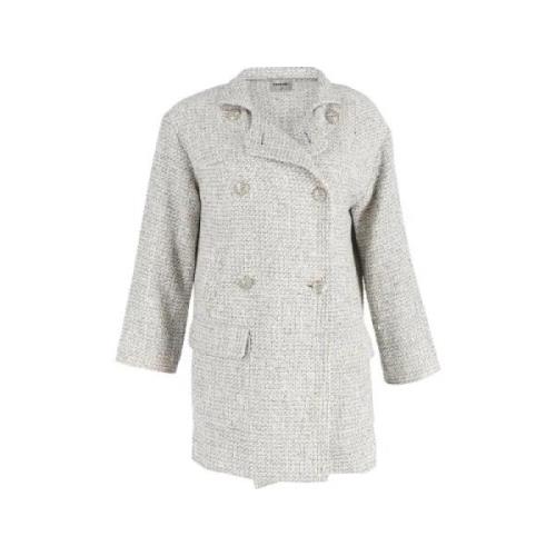 Pre-owned Wool outerwear Chanel Vintage , Gray , Dames