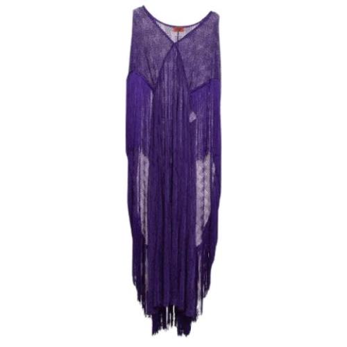 Pre-owned Knit dresses Missoni Pre-owned , Purple , Dames