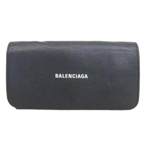 Pre-owned Leather wallets Balenciaga Vintage , Black , Dames