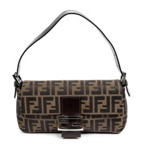 Pre-owned Canvas shoulder-bags Fendi Vintage , Brown , Dames