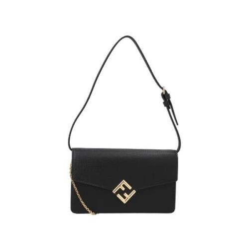 Pre-owned Leather crossbody-bags Fendi Vintage , Black , Dames