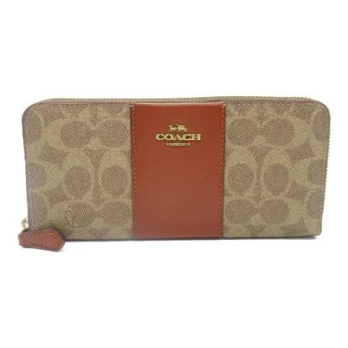 Pre-owned Canvas wallets Coach Pre-owned , Beige , Dames