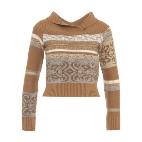 Bruine Gebreide Kleding Aw24 voor Vrouwen Akep , Brown , Dames