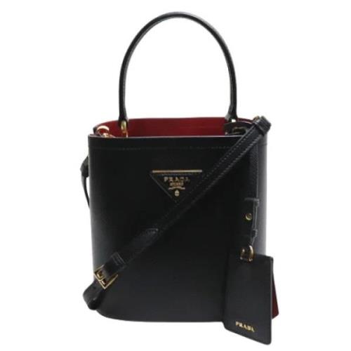 Pre-owned Leather shoulder-bags Prada Vintage , Black , Dames