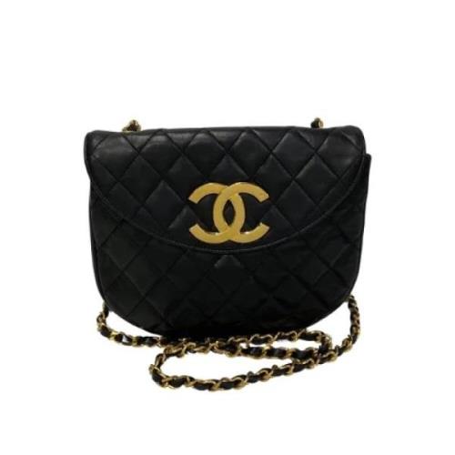 Pre-owned Leather chanel-bags Chanel Vintage , Black , Dames