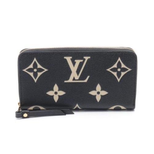 Pre-owned Leather wallets Louis Vuitton Vintage , Black , Dames