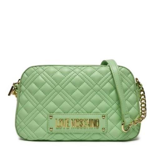 Gewatteerde PU Schoudertas Love Moschino , Green , Dames