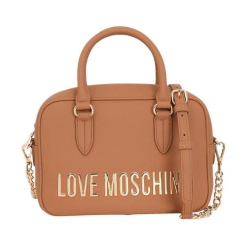 Grijze PU Tas Love Moschino , Brown , Dames