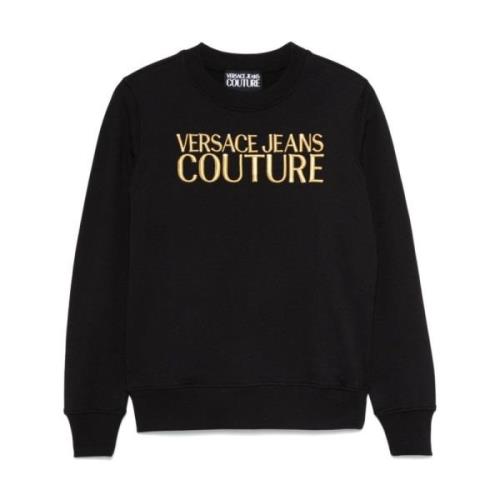 Zwarte Sweatshirt voor Vrouwen Aw24 Versace Jeans Couture , Black , Da...